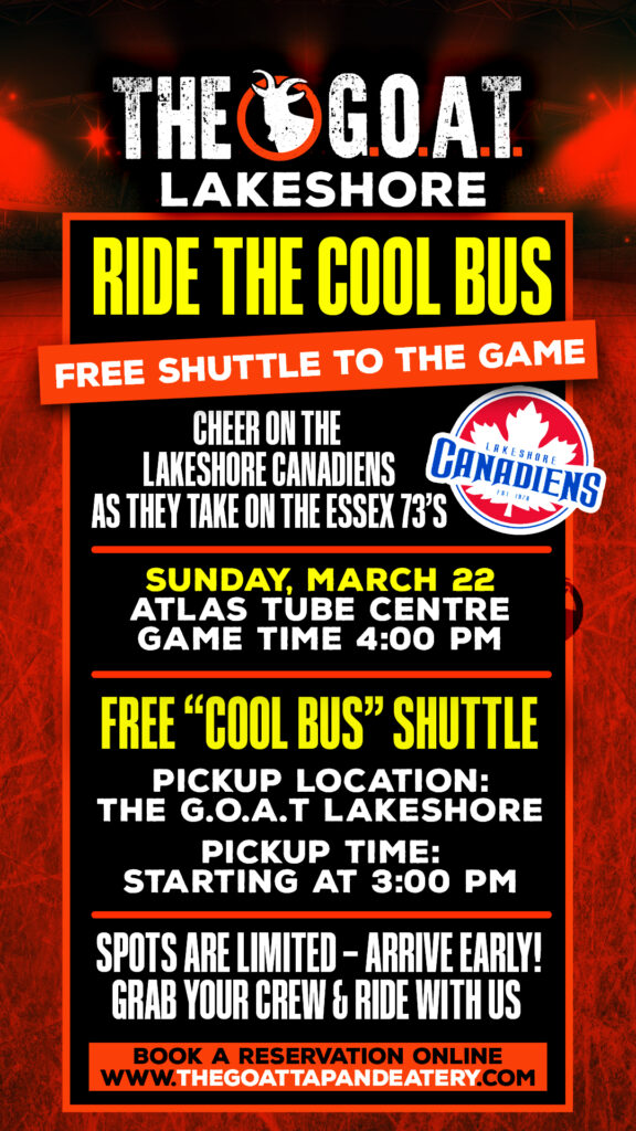Ride the “Cool Bus” to Cheer on the Lakeshore Canadiens